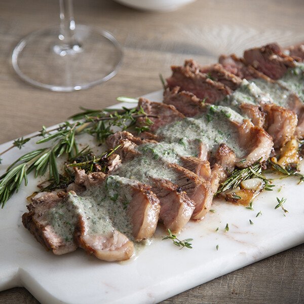 Grass-Fed Angus Beef New York Strip Steak - Cooked with Gorgonzola